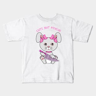 cute but psycho, Kawaii psycho rabbit Kids T-Shirt